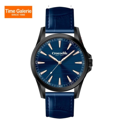 Crocodile CRDW7253.158 Black Stainless Steel Case Blue Leather Blue Dial Men Watch Crocodile CRDW7253.158 Black Stainless Steel Case Blue Leather Blue Dial Men Watch